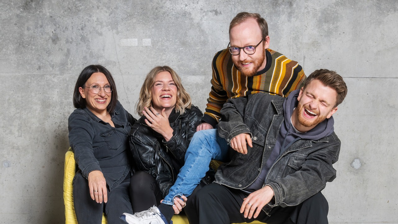 Die Vier am Morgen: Irene Lottes, Tine Kuntze, Julian Beimdiecke und Pit Kröger